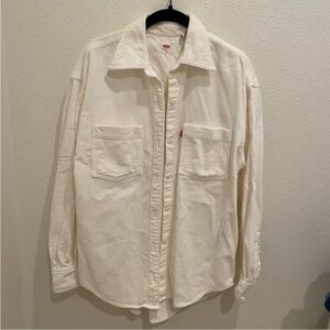 Levi’s White Corduroy Button-Down Shirt - XS